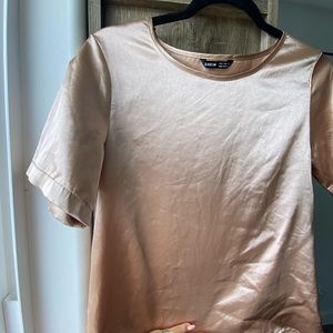 SHEIN champagne silk top